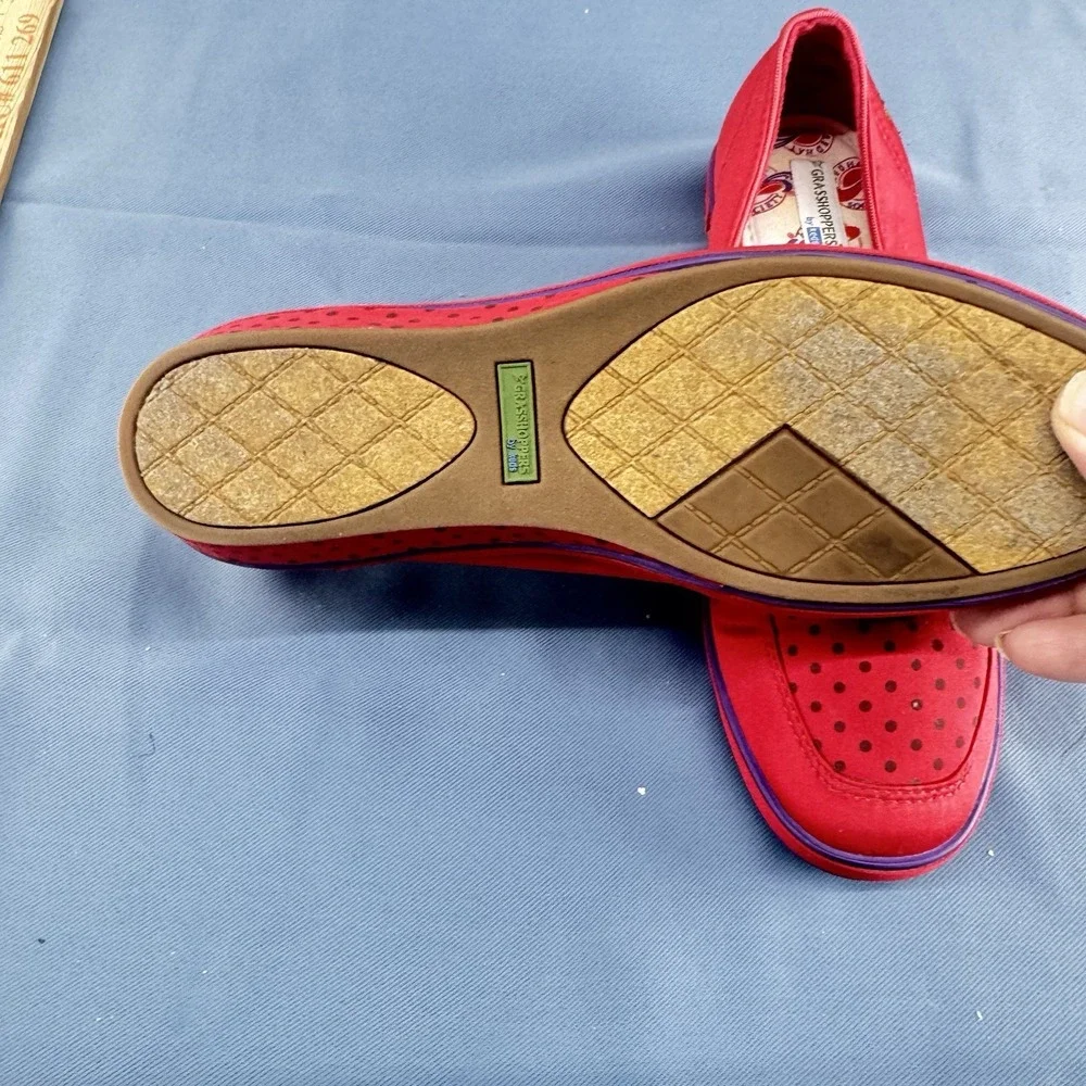 Keds Grasshoppers VTG Y2K Red Hat Society Casual Loafers Women Size 7 1/2 Med